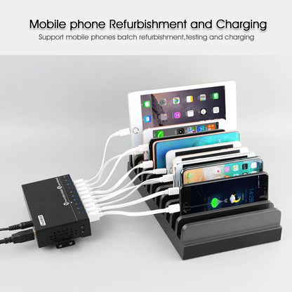 Sipolar Industrial 10 Port USB 3.0 Data And Charger Mountable Rugged USB Hub with Wall Mountable For assembly Lines Server Rack