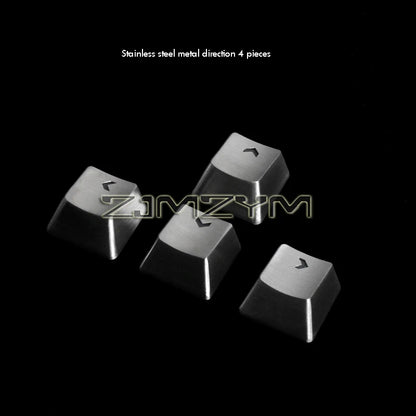 Stainless Steel Full Metal DIY Keycaps for Mechanical Keyboard Gaming Key Arrow Key Light Through Back Lit