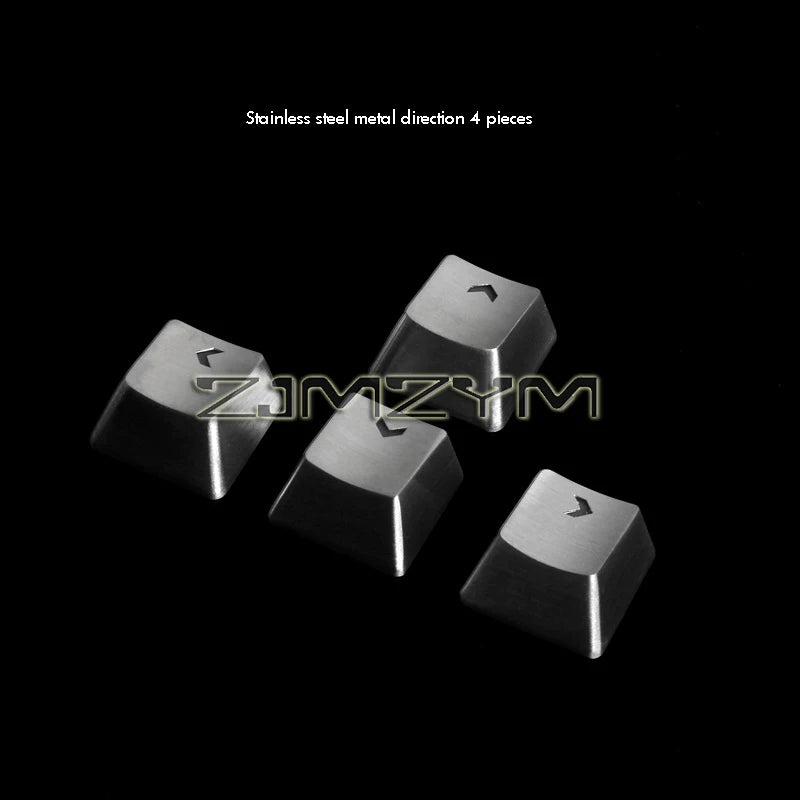 Stainless Steel Full Metal DIY Keycaps for Mechanical Keyboard Gaming Key Arrow Key Light Through Back Lit