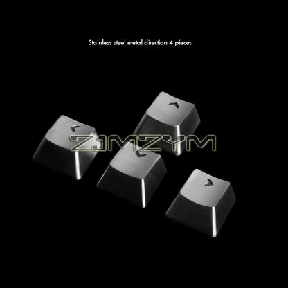 Stainless Steel Full Metal DIY Keycaps for Mechanical Keyboard Gaming Key Arrow Key Light Through Back Lit