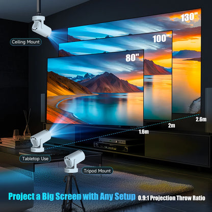 Magcubic HY300Pro+ Voice Control Projector 8K Android 14 Beam 8000 Lumens Wifi6 BT5.4 Cinema Outdoor portable add Airmouse