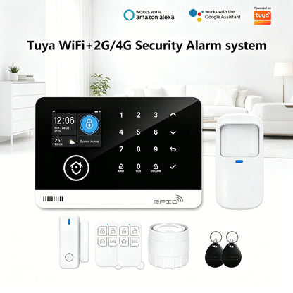 Tugard Smart Home Alarm Kit with WiFi GSM Connection Camera APP Control Door/Window Anti-Theft Sensor