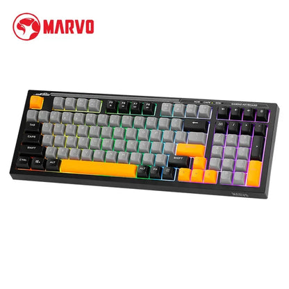 MARVO K638B Soldat S50B Wired Keyboard Mixed Color Backlight With 96% layout Silent Switches 98 Keys Gaming Membrane Keyboards