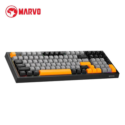 MARVO K638B Soldat S50B Wired Keyboard Mixed Color Backlight With 96% layout Silent Switches 98 Keys Gaming Membrane Keyboards