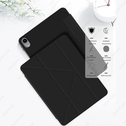 Case for iPad 10th Gen 10.9, For iPad 11th Gen A16 11 Cover, Silicone Slim Protective, with Pencil Holder, Y-Shaped Stand