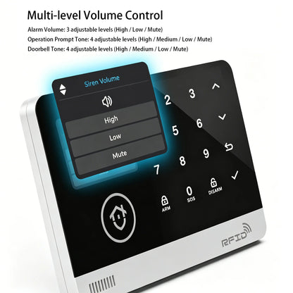 Tugard Smart Home Alarm Kit with WiFi GSM Connection Camera APP Control Door/Window Anti-Theft Sensor