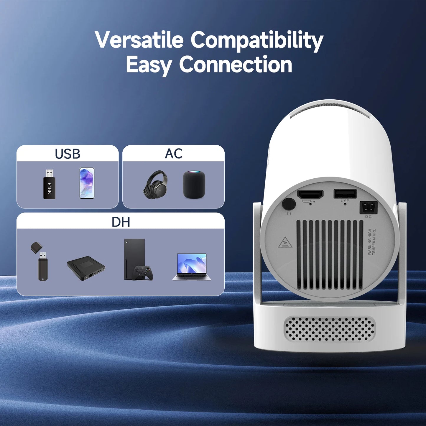 Magcubic HY300Pro+ Voice Control Projector 8K Android 14 Beam 8000 Lumens Wifi6 BT5.4 Cinema Outdoor portable add Airmouse