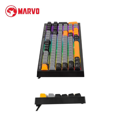 MARVO K638B Soldat S50B Wired Keyboard Mixed Color Backlight With 96% layout Silent Switches 98 Keys Gaming Membrane Keyboards