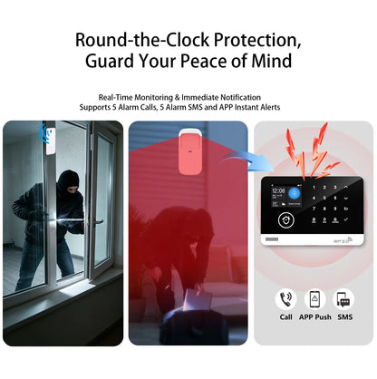 Tugard Smart Home Alarm Kit with WiFi GSM Connection Camera APP Control Door/Window Anti-Theft Sensor