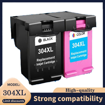 Vilaxh 304XL Ink Cartridge Compatible For HP 304 304 XL Deskjet 2632 2630 2620 3720 3721 Envy 5010 5020 5030 5032 5034 Printer